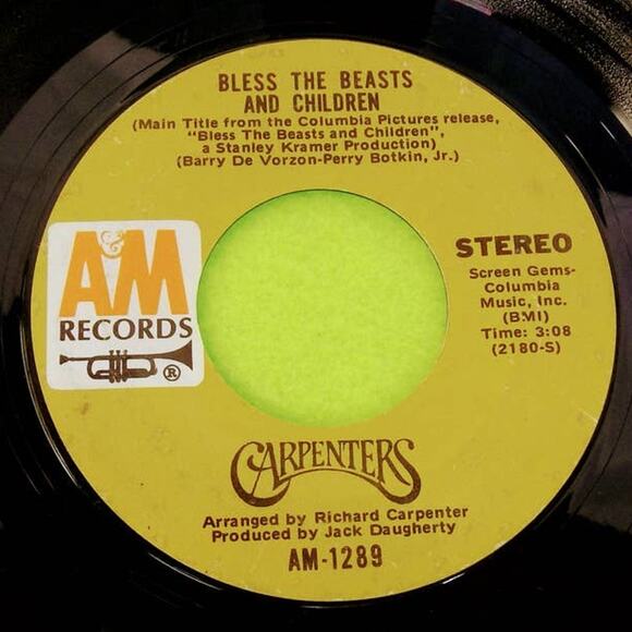 Carpenters - Superstar / Bless Beasts and Children - AM-1289 45rpm Vinyl Record - Picture 4 of 8